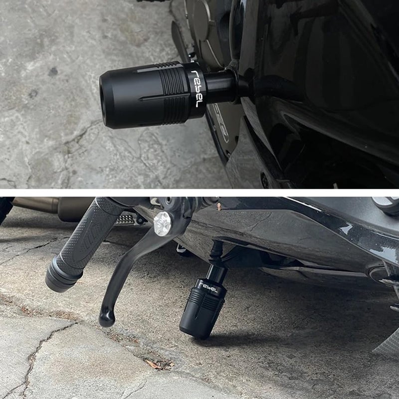 MOWOK Fit For Rebel 500 CMX500 2017-2022 2023 2024 CMX 500 Motorcycle Accessories Frame Sliders Falling Protector Engine gurad Crash Protection pad (Style A：Red) - Image 2